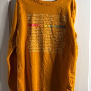 Cat & Jack Orange 'Embrace Your Power' Long Sleeve Tee